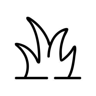 Çayır bitkisi ikon vektörü. Çayır bitkisi işareti. izole edilmiş sınır sembolü çizimi