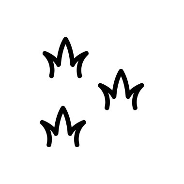 Alan simgesi vektörünün ayrı çalıları. Arazi işaretinin her bir çalısı. izole edilmiş sınır sembolü çizimi