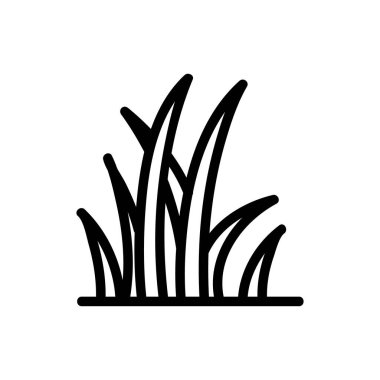 Reed ikon vektörü. Sazlık işareti. izole edilmiş sınır sembolü çizimi