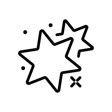 Altıgen yıldız ikon vektörü parlaması. Altıgen yıldız parlaması işareti. izole edilmiş sınır sembolü çizimi