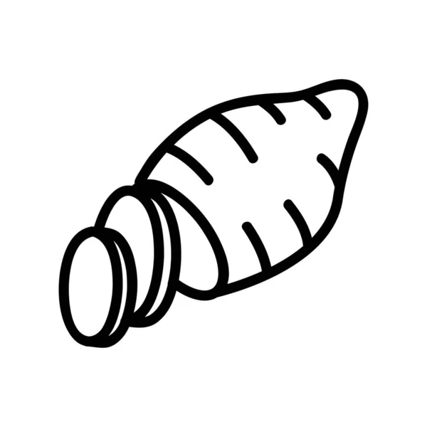 Vecteur Icône Patate Douce Tranchée Signe Patate Douce Tranchée Illustration — Image vectorielle