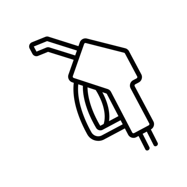 銃のクレーンのアイコンベクトルを給油 銃のクレーンサインを給油 孤立した輪郭記号図 — ストックベクタ