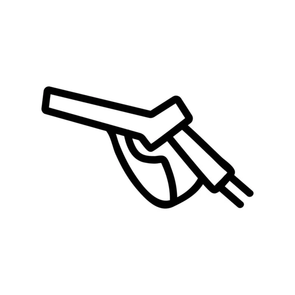 Pistolet Mécanique Contre Icône Vecteur Pistolet Mécanique Contre Panneau Illustration — Image vectorielle