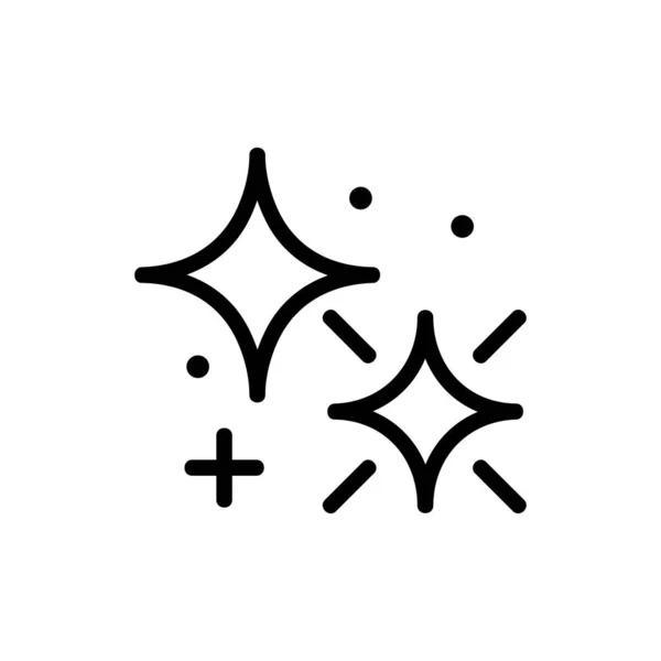弧形四角星图标矢量的眩光 由弯曲的四角星座组成的闪光 孤立等高线符号图解 — 图库矢量图片