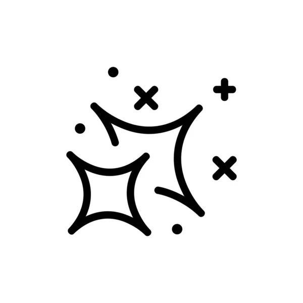 Parpadeo Del Vector Icono Estrella Curva Cuatro Puntas Parpadeo Signo — Archivo Imágenes Vectoriales
