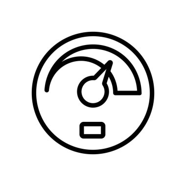 Araba hız göstergesi ikon vektörü. Araba hız göstergesi işareti. izole edilmiş sınır sembolü çizimi