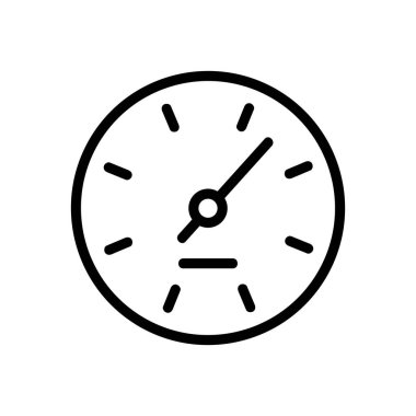 Saat göstergesi simge vektörü. Saat göstergesi işareti. izole edilmiş sınır sembolü çizimi