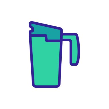 seyahat çaydanlıkları ikon vektörü. Çaydanlık tabelası. renk sembolü çizimi