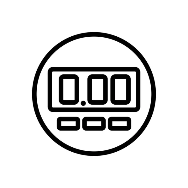 Elektronischer Ein Meter Icon Vektor Elektronisches Ein Meter Schild Isolierte — Stockvektor