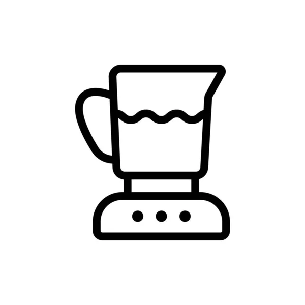 Karıştırıcı Kokteyl Ikonu Vektörü Blender Kokteyl Tabağı Tabelası Izole Edilmiş — Stok Vektör