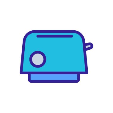 Otomatik tost makinesi simgesi vektörü. Otomatik tost makinesi işareti. renk sembolü çizimi