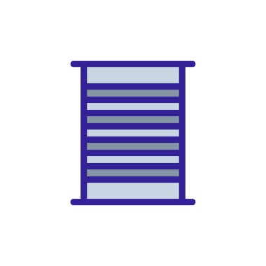 Silindirik teneke şerit şekil ikon vektörü. Silindirik, teneke şerit şeklinde bir işaret. renk sembolü çizimi