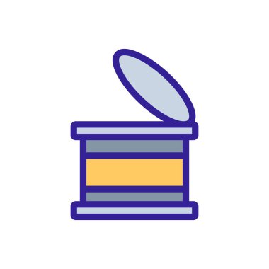 Paslanmaz ikon vektörünü aç. Açık paslanmaz imza. renk sembolü çizimi