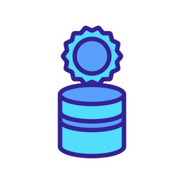 Bakır konserve ikon vektörünü aç. Bakır açık konserve tabelası. renk sembolü çizimi