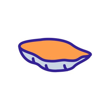 Doğranmış patates ikon vektörü. Patates dilimi işareti. renk sembolü çizimi