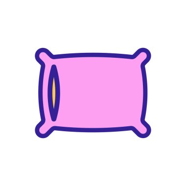 yastık dolgunluğu ikon vektörü. Yastık dolgunluğu işareti. renk sembolü çizimi