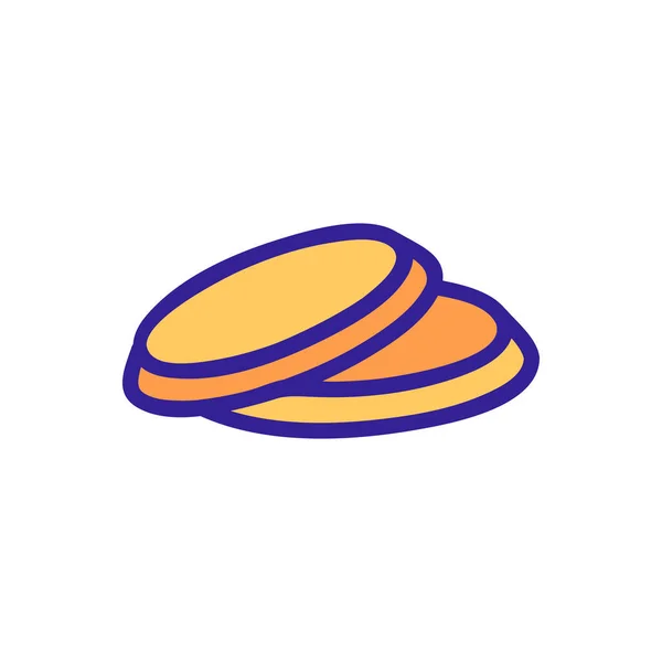 サツマイモのスライスアイコンベクトルラウンド サツマイモの切り身のサイン カラーシンボルイラスト — ストックベクタ