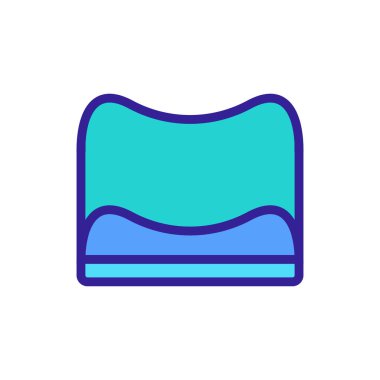 İki uyuyan yastık ikon vektörü. İki uyku yastığı işareti. renk sembolü çizimi