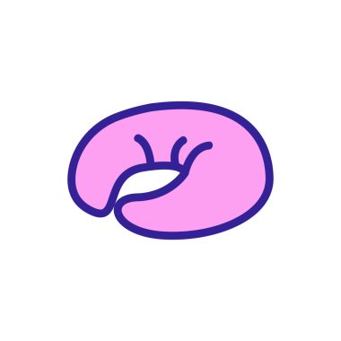 Baykuş yastık ikonu vektörü. Baykuş yastık işareti. renk sembolü çizimi