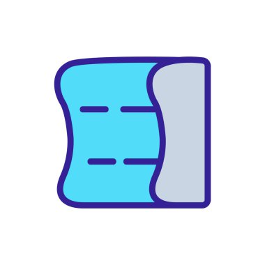 Ortopedik yastık ikonu vektörü. Ortopedik yastık işareti. renk sembolü çizimi