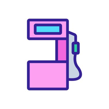 Yakıt dağıtıcı kontrol sistemi ikon vektörü. Yakıt dağıtıcı kontrol sistemi işareti. renk sembolü çizimi