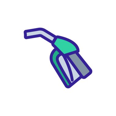 Silah ikonu vektörü dolduruluyor. Yakıt ikmali işareti. renk sembolü çizimi