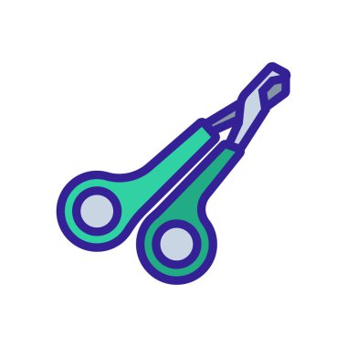 Yuvarlak uçlu ikon vektörü. Yuvarlak meme uçları işareti. renk sembolü çizimi