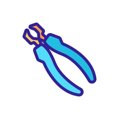 Kısıtlayıcı ikon vektörlü pençe kesici ortam. Kısıtlayıcı işaretli pençe kesici ortam. renk sembolü çizimi