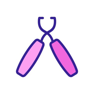 Keskin pençe kesici ikon vektörü. Keskin pençe kesici işareti. renk sembolü çizimi