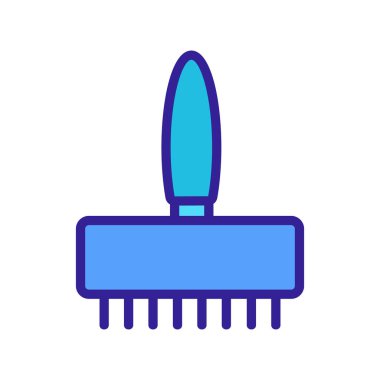 Büyük tırmık tarak ikon vektörü. Büyük tırmık tarağı işareti. renk sembolü çizimi