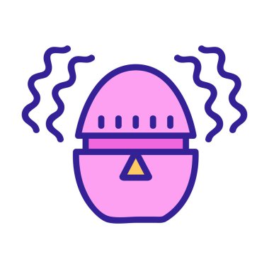 Yumurta uyarısı ikon vektörü. Yumurta uyarısı. renk sembolü çizimi