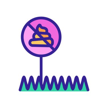 Alan simgesi vektörünün ayrı çalıları. Arazi işaretinin her bir çalısı. renk sembolü çizimi