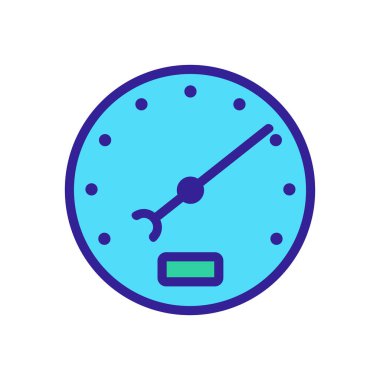 Kronometre simgesi vektörü. Kronometre işareti. renk sembolü çizimi