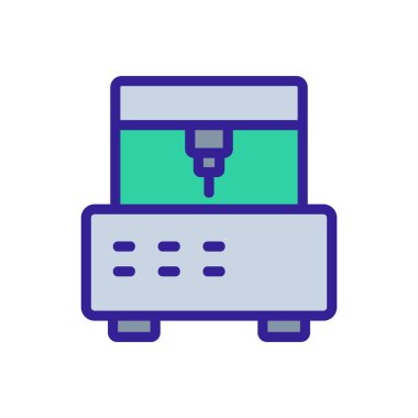 Sondaj makinesi ikon vektörü. Sondaj makinesi işareti. renk sembolü çizimi