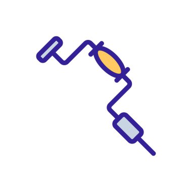 Kolovorot ve kaldırılabilir saplı simge vektörü. Manüel kolovorot ve çıkarılabilir kol işareti. renk sembolü çizimi
