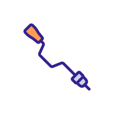 Simge vektörünü itmeden manuel atlatma. El kepçesi, düğmeye basmadan. renk sembolü çizimi