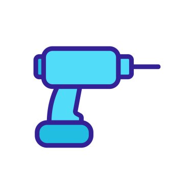 matkap tornavida ikon vektörü. Matkap tornavida işareti. renk sembolü çizimi