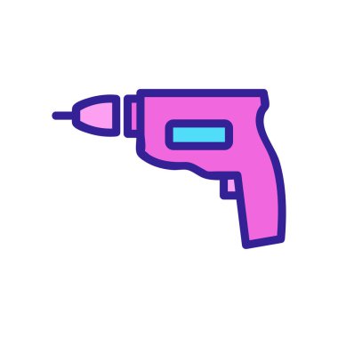 Sıradan matkap ikonu vektörü. Sıradan sondaj işareti. renk sembolü çizimi