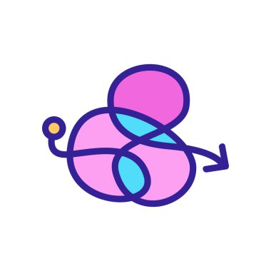 Karışıklık ikon vektörü. Karışıklık işareti. renk sembolü çizimi