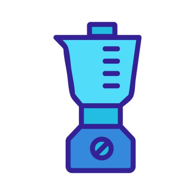 Blender kasesi hacim vektörü. Blender kasesinin hacim işareti. renk sembolü çizimi