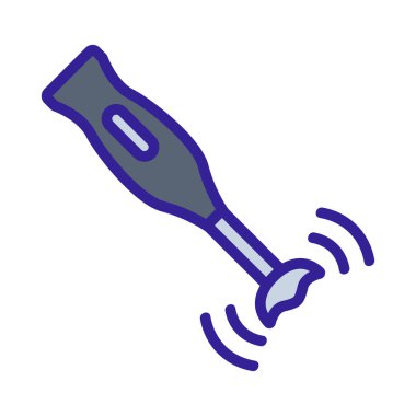 El blender ikon vektörü. El blenderi işareti. renk sembolü çizimi