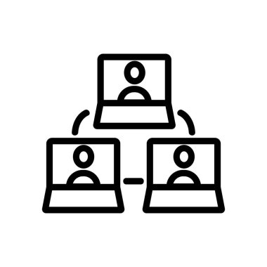 Webinar çevrimiçi simge vektörü. Webinar çevrimiçi işareti. izole edilmiş sınır sembolü çizimi