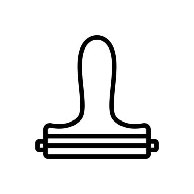 Sebze ve meyve ikonu vektörlerini soymak için mutfak aleti. Sebze soymak ve meyve tabelalarını kesmek için mutfak aleti. izole edilmiş sınır sembolü çizimi