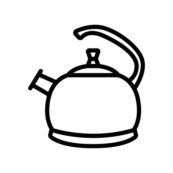 Large Gas Boiler Kettle Icon Vector Large Gas Boiler Kettle — Stock Vector