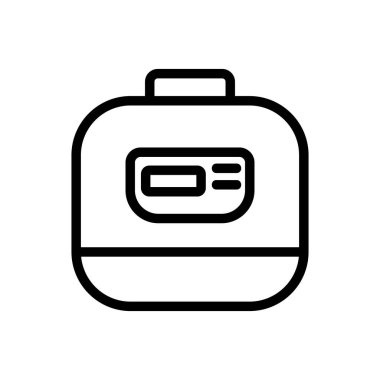 Gösterge simgesi vektörlü çoklayıcı. İşaret levhası olan çoklu işaretleyici. izole edilmiş sınır sembolü çizimi