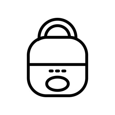 pilav pişirme ikonu vektörü. Pilav pişirme işareti. izole edilmiş sınır sembolü çizimi