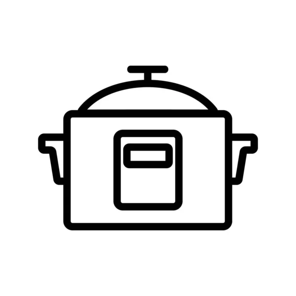 Crock Pot Cocina Icono Vector Crock Pot Cocina Signo Ilustración — Archivo Imágenes Vectoriales