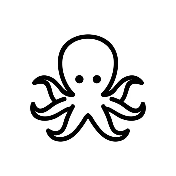 Sea Giant Octopus Icon Vector Sea Giant Octopus Sign Isolated — Stock Vector