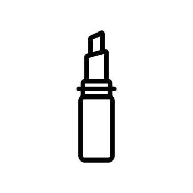 Kadın ruj ikonu vektörünü aç. Açık kadın ruju işareti. izole edilmiş sınır sembolü çizimi