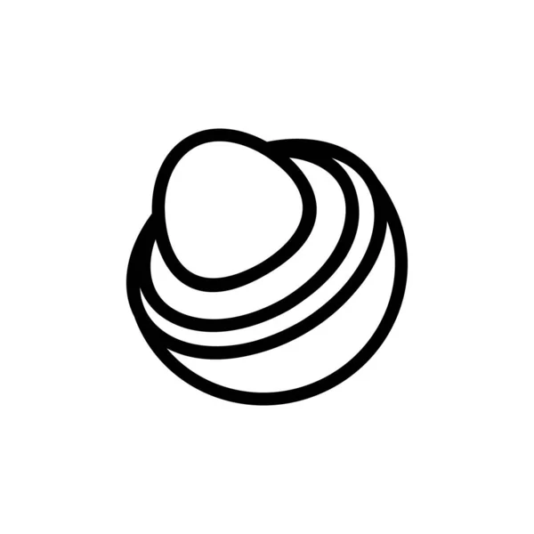 楕円形のリップ バーム サイド ビュー アイコン ベクトル 楕円形のリップバームサイドビューサイン 孤立した輪郭記号図 — ストックベクタ